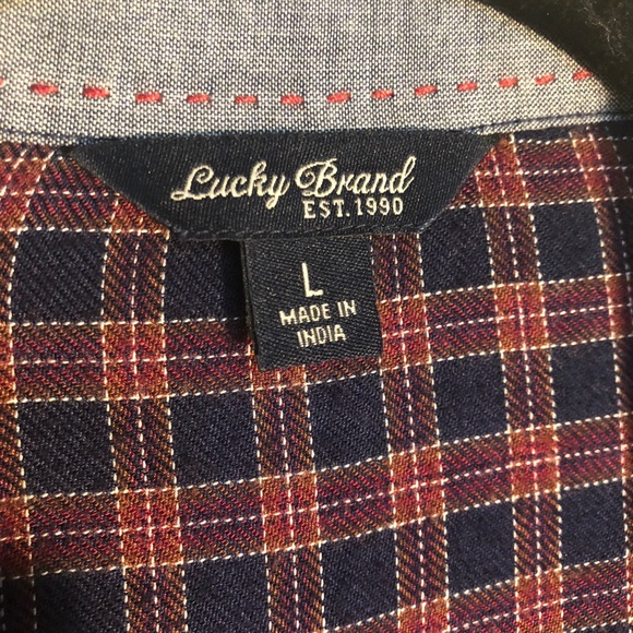 Lucky Brand | Boyfriend shirt | Plaid | L - Picture 5 of 6